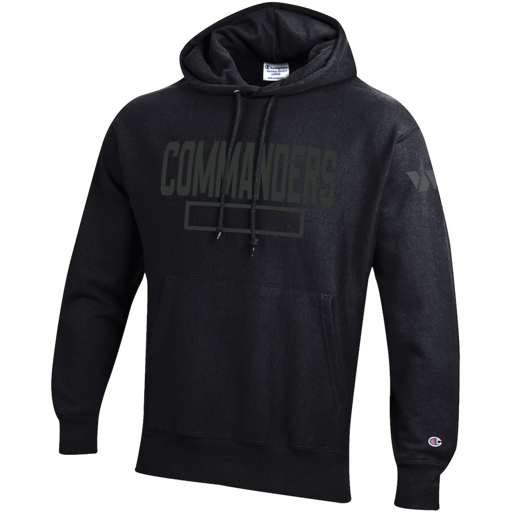 Washington Commanders Champion Tonal Reverse Weave Fleece Hoodie - Black for sale
