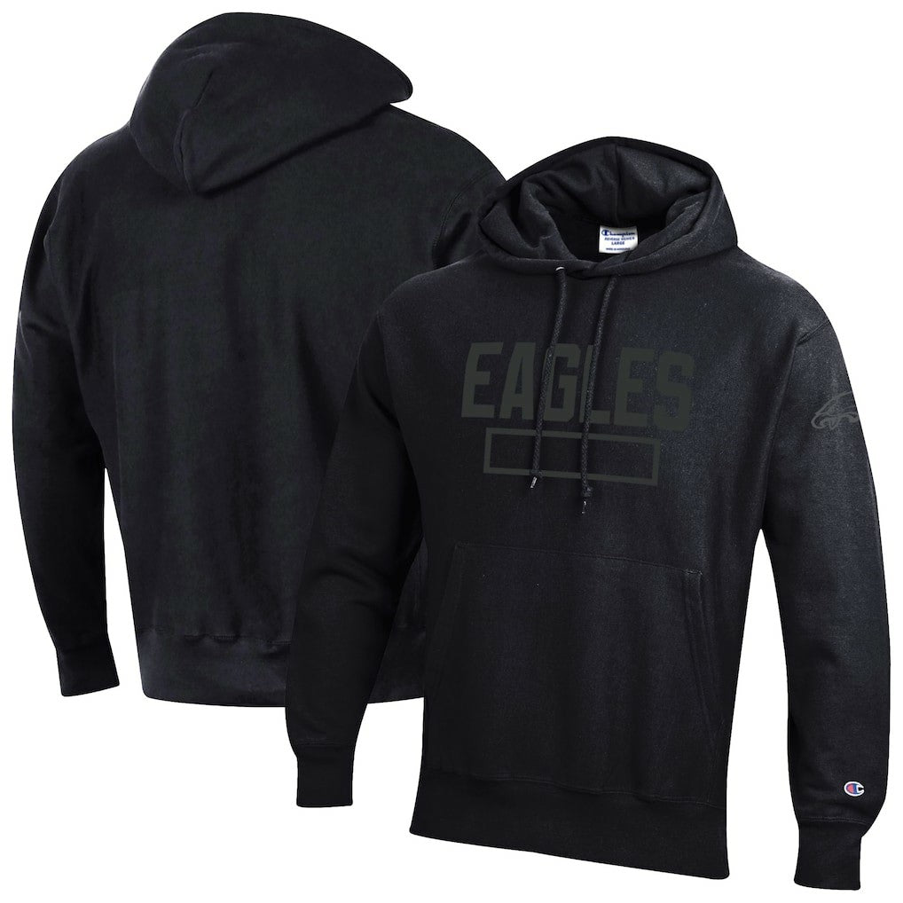 Philadelphia Eagles Champion Tonal Reverse Weave Fleece Hoodie - Black discount