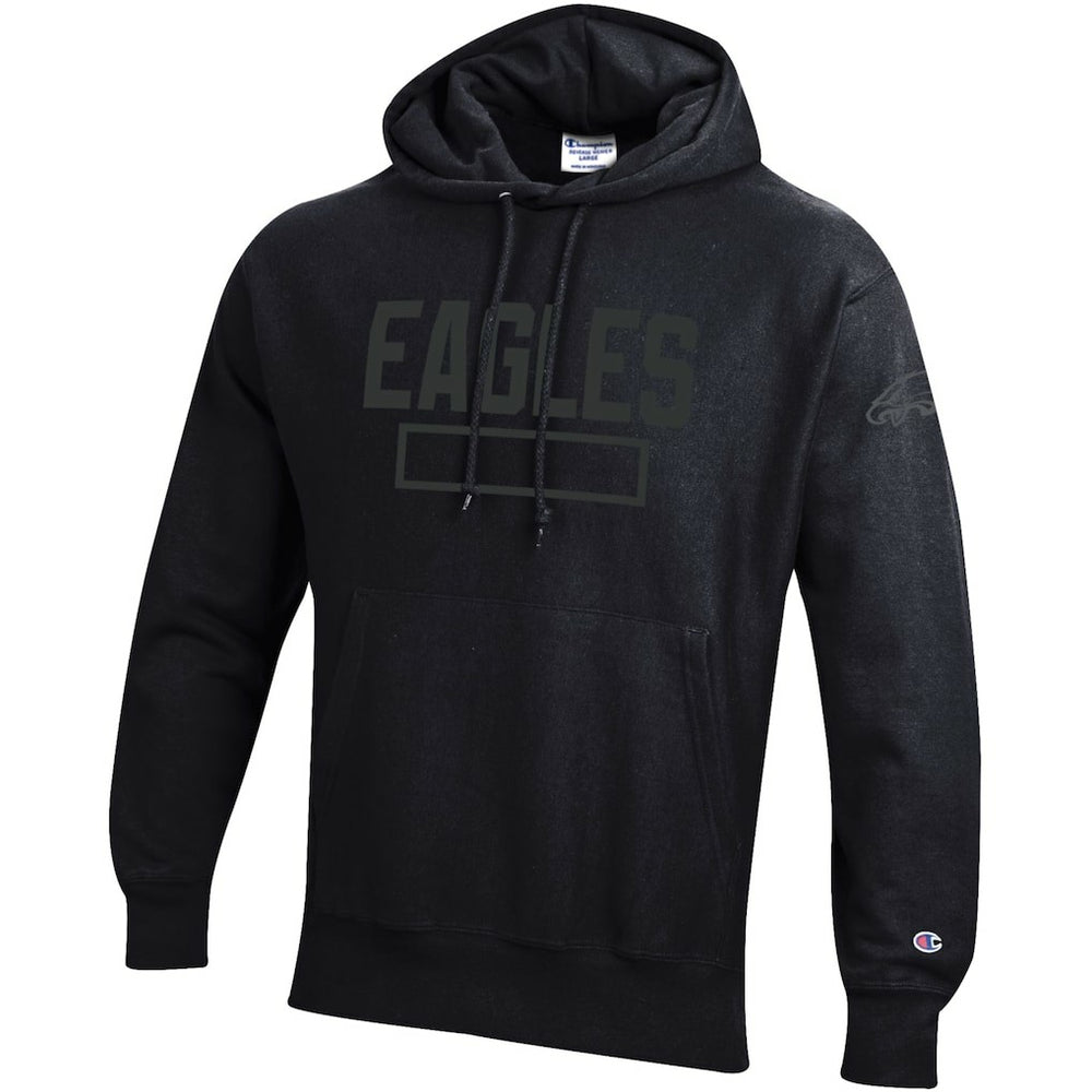 Philadelphia Eagles Champion Tonal Reverse Weave Fleece Hoodie - Black discount