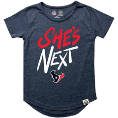 Houston Texans Wes & Willy Girls Youth She's Next Garment Washed T-Shirt - Navy online