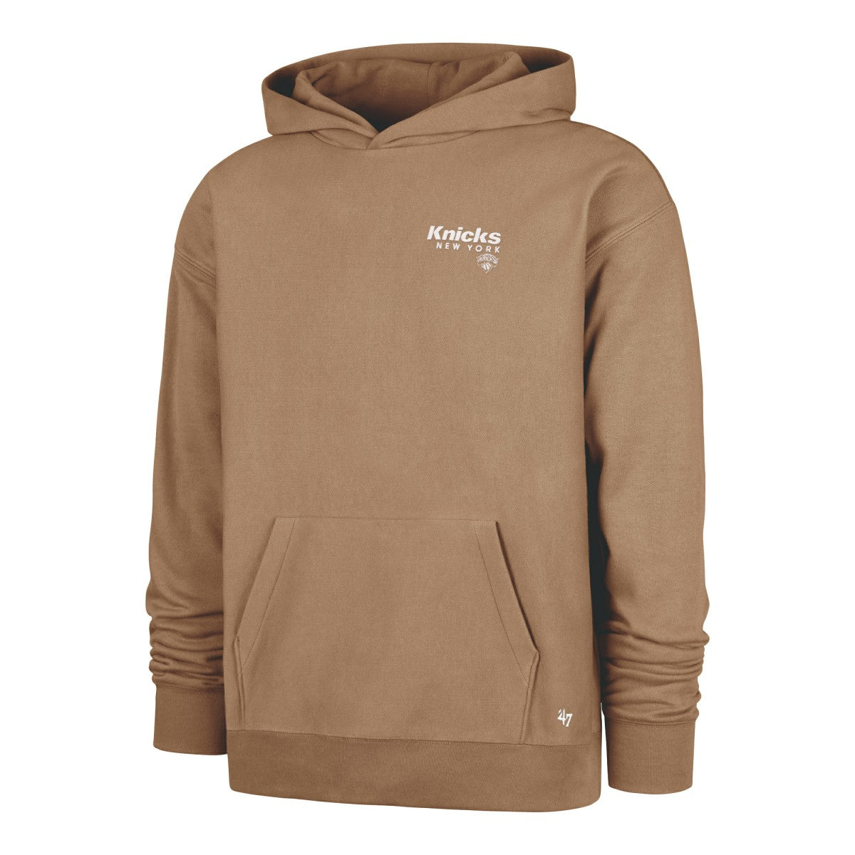 New York Knicks '47 Triple Double Foundation Premium Hoodie Sweatshirt - Khaki | 47 brand sale