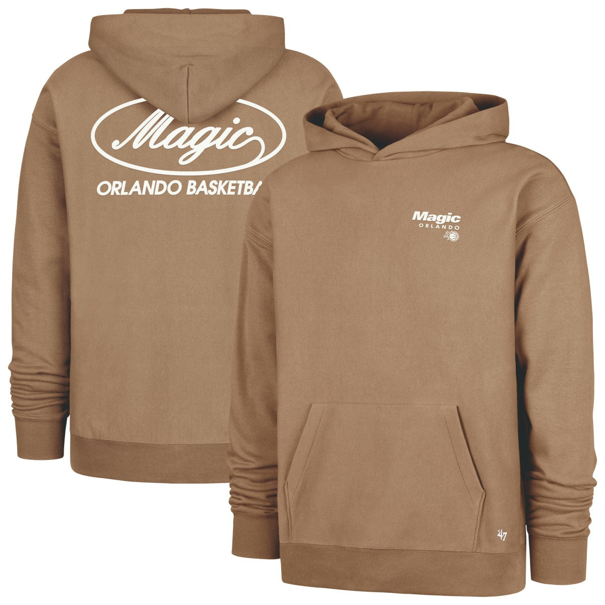 Orlando Magic '47 Triple Double Foundation Premium Hoodie Sweatshirt - Khaki | 47 brand sale
