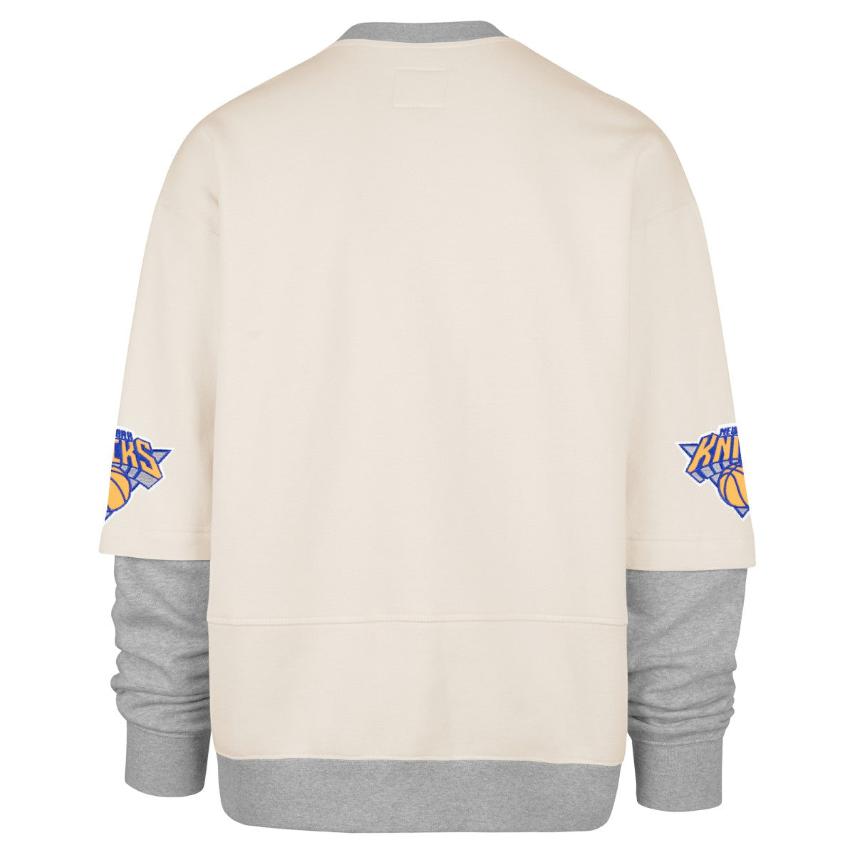 New York Knicks '47 Crossover Collection Trifecta Double Layered Fleece Sweatshirt - Cream | 47 brand outlet