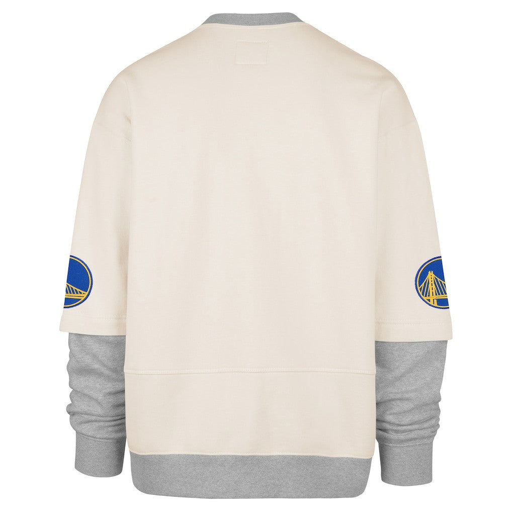 Golden State Warriors '47 Crossover Collection Trifecta Double Layered Fleece Sweatshirt sale - Cream | 47 brand cheap