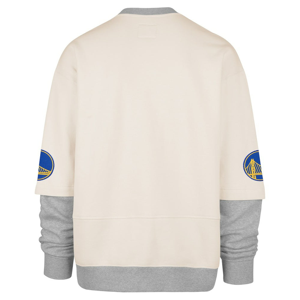 Golden State Warriors '47 Crossover Collection Trifecta Double Layered Fleece Sweatshirt sale - Cream | 47 brand cheap