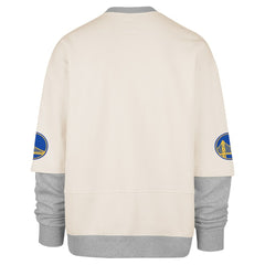 Golden State Warriors '47 Crossover Collection Trifecta Double Layered Fleece Sweatshirt sale - Cream | 47 brand cheap