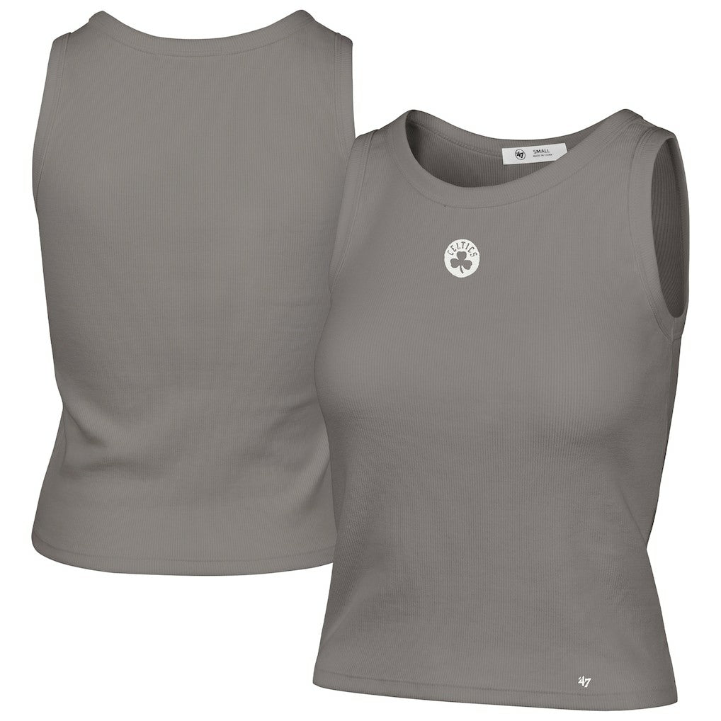 Boston Celtics '47 Women's Cropped Skyhook Baby Rib Tank - Gray | 47 brand discount