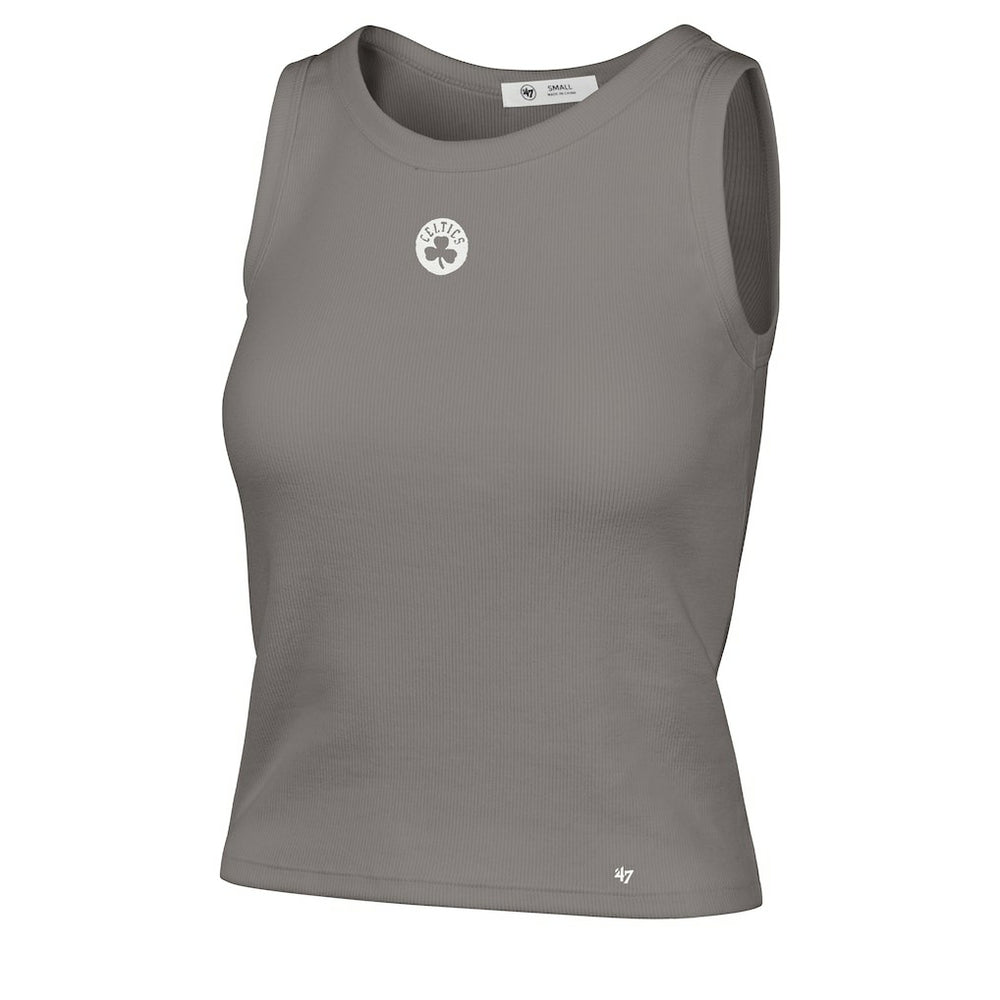 Boston Celtics '47 Women's Cropped Skyhook Baby Rib Tank - Gray | 47 brand discount