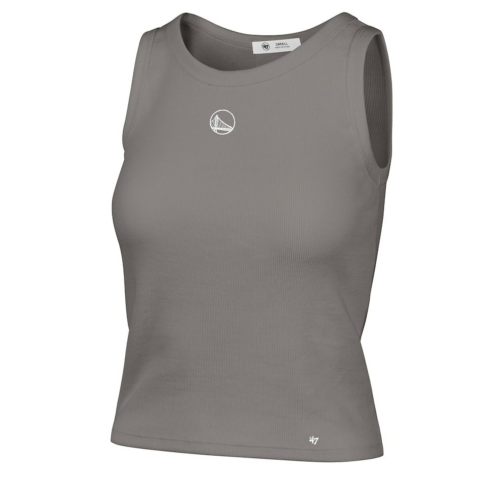 Golden State Warriors '47 Women's Cropped Skyhook Baby Rib Tank sale - Gray | 47 brand sale