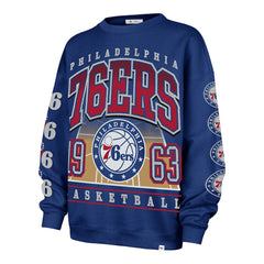 Philadelphia 76ers '47 Women's Go Big Oversized Sweatshirt - Royal | 47 brand discount