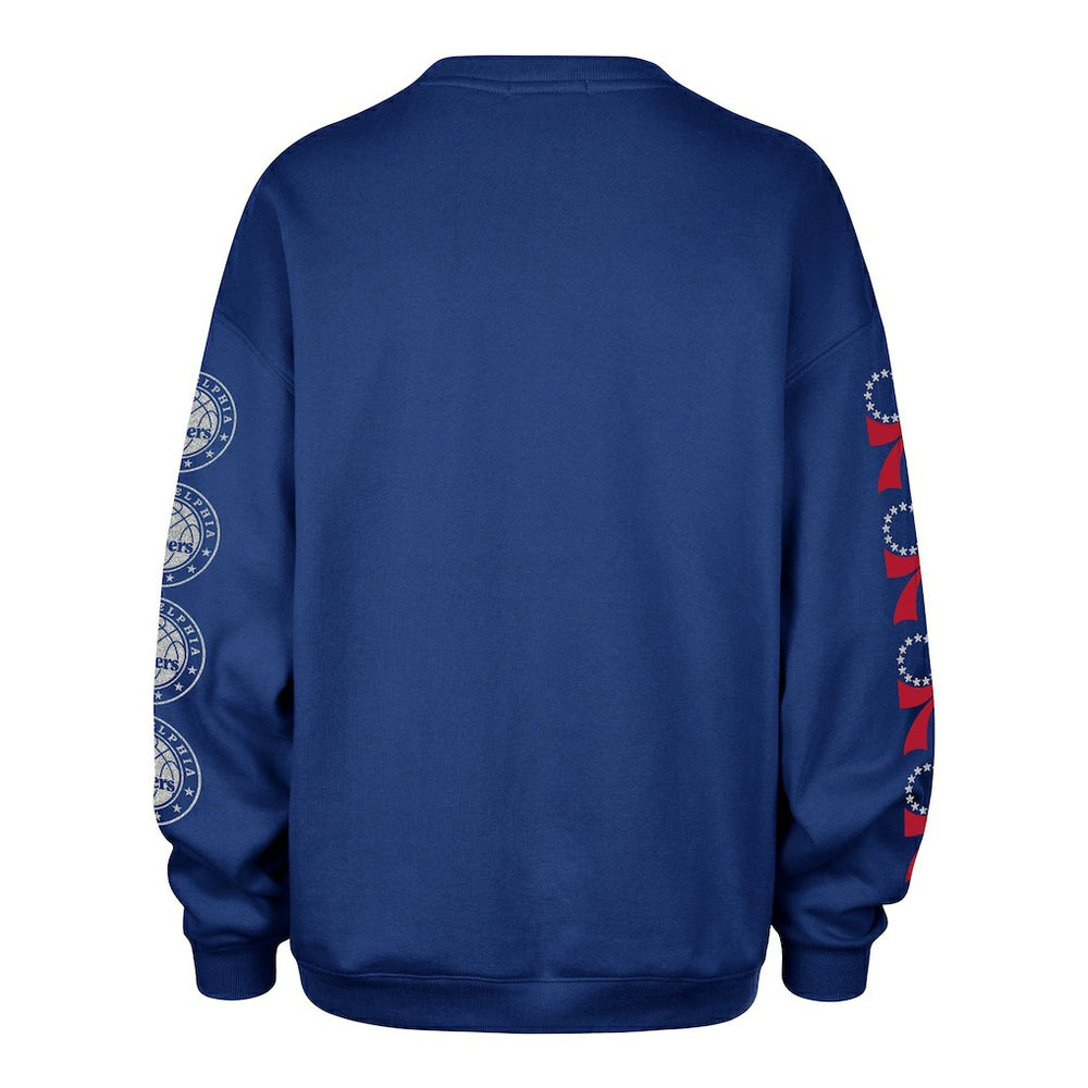 Philadelphia 76ers '47 Women's Go Big Oversized Sweatshirt - Royal | 47 brand discount