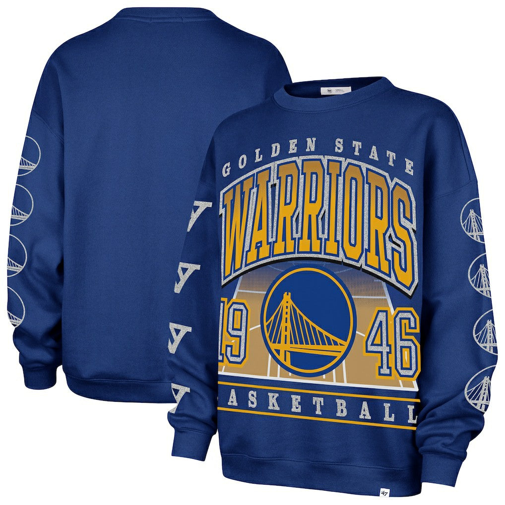 Golden State Warriors '47 Women's Go Big Oversized Sweatshirt sale - Royal | 47 brand for sale
