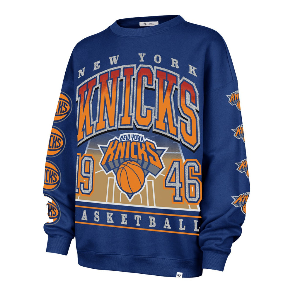 New York Knicks '47 Women's Go Big Oversized Sweatshirt - Blue | 47 brand outlet
