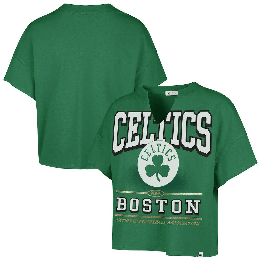 Boston Celtics '47 Women's Elation Oversized Notch Neck T-Shirt - Kelly Green | 47 brand online