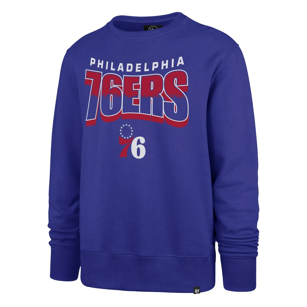 Philadelphia 76ers '47 Unisex Brush By Headline Crewneck Sweatshirt - Royal | 47 brand discount