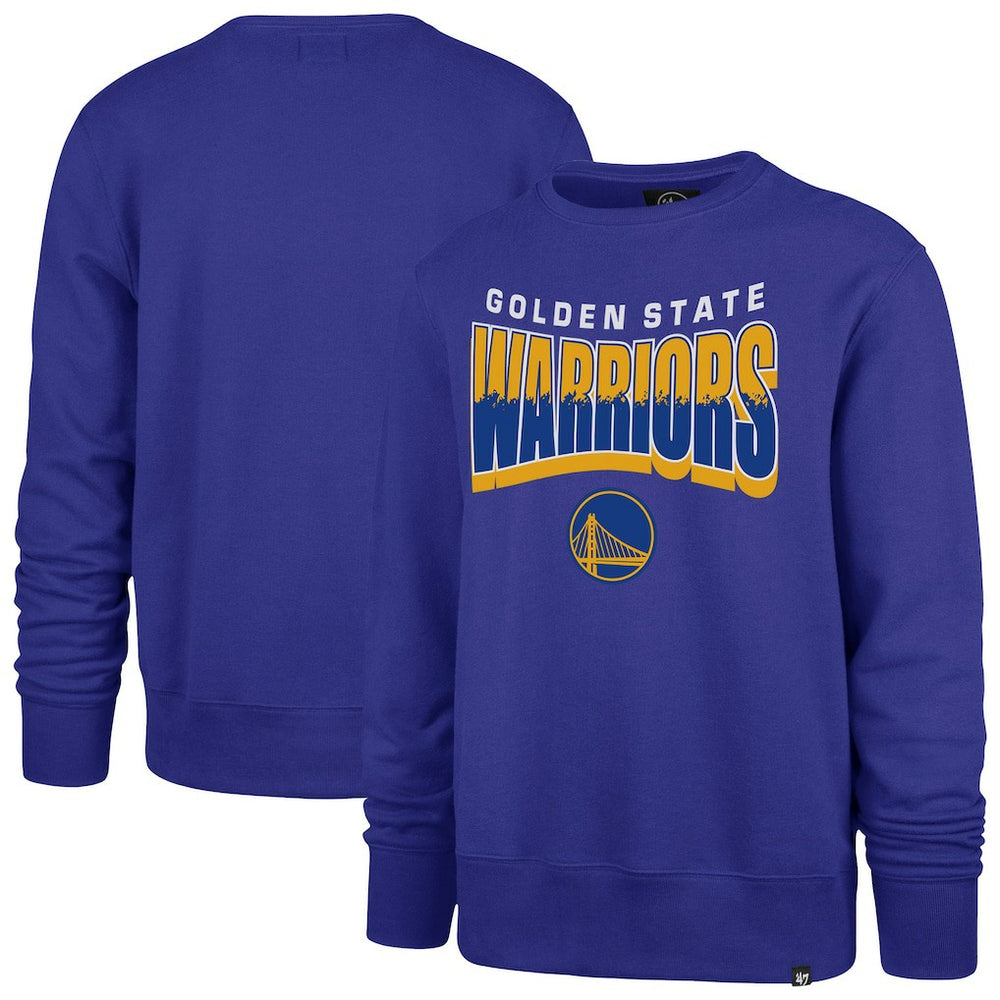 Golden State Warriors '47 Unisex Brush By Headline Crewneck Sweatshirt sale - Royal | 47 brand outlet