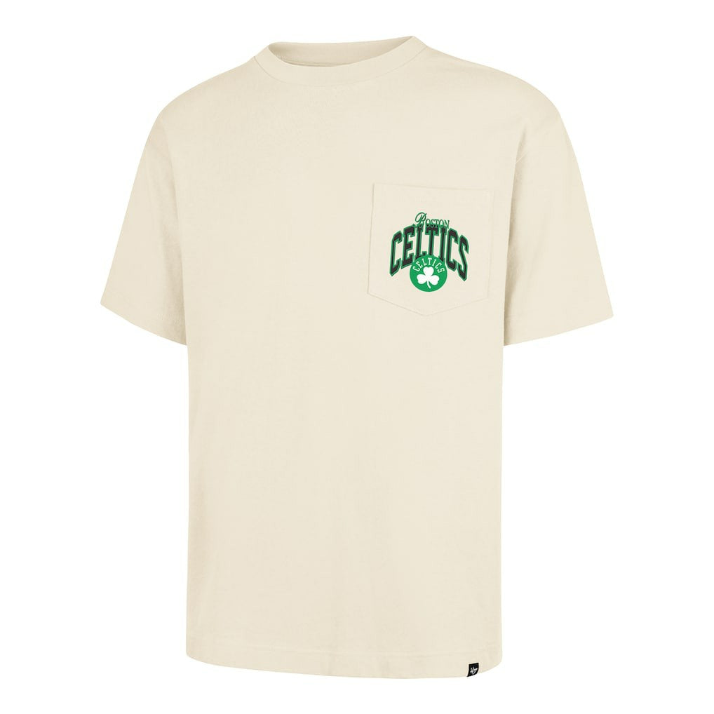 Boston Celtics '47 Unisex Crossover Collection Foundation Pocket T-Shirt - Cream | 47 brand on sale