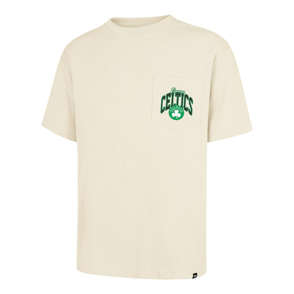 Boston Celtics '47 Unisex Crossover Collection Foundation Pocket T-Shirt - Cream | 47 brand on sale