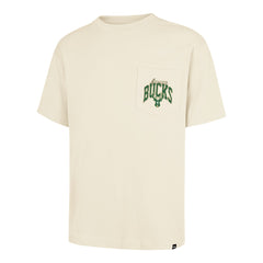 Milwaukee Bucks '47 Unisex Crossover Collection Foundation Pocket T-Shirt - Cream | 47 brand sale