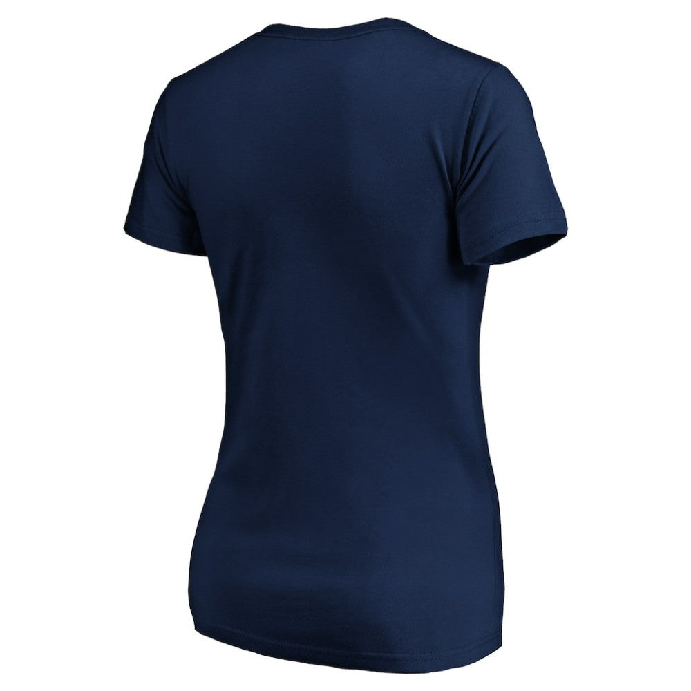 Houston Astros Profile Women's Plus Size Wordmark V-Neck T-Shirt - Navy