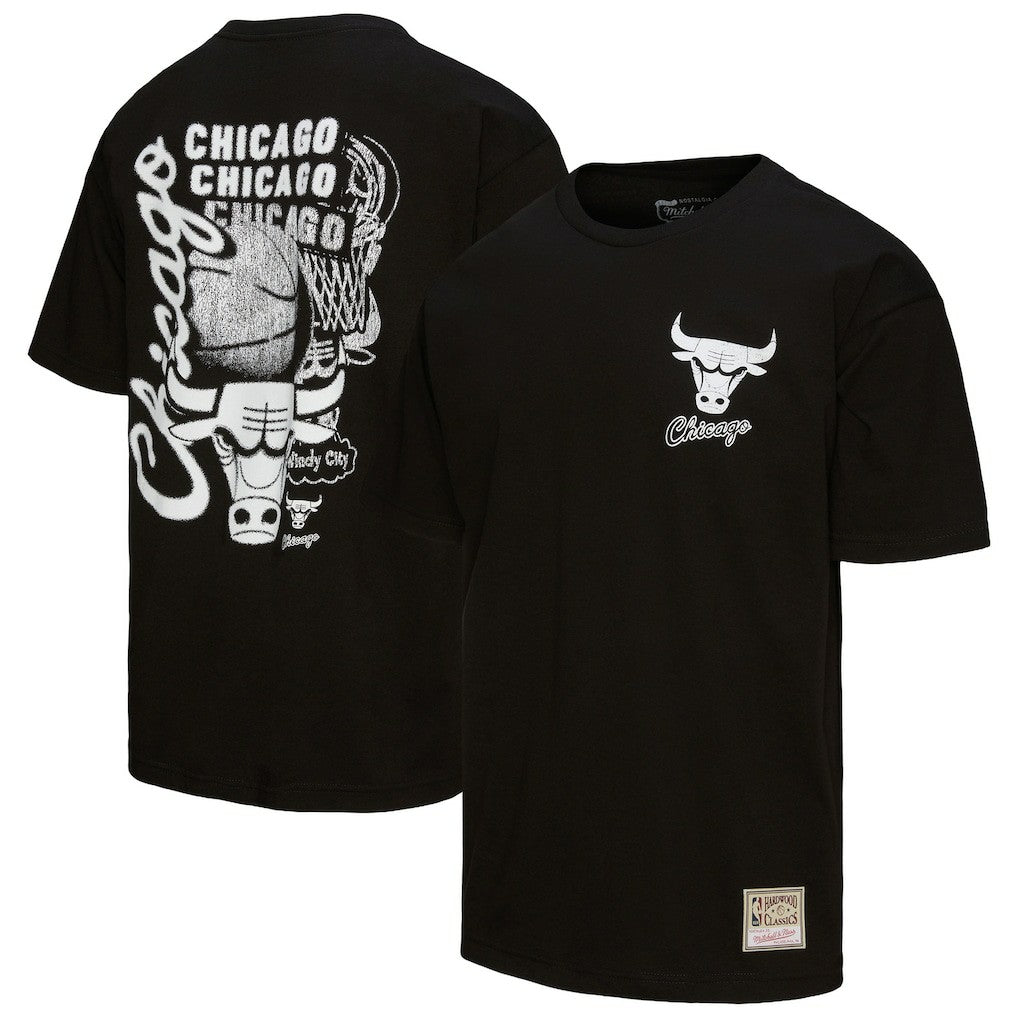 Chicago Bulls Hardwood Classics Overlap T-Shirt sale - Black | Mitchell & Ness outlet
