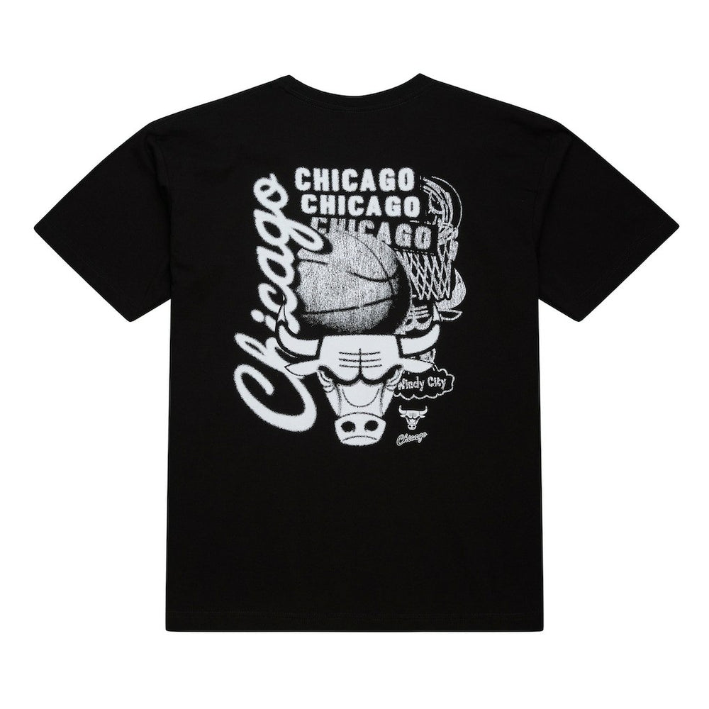 Chicago Bulls Hardwood Classics Overlap T-Shirt sale - Black | Mitchell & Ness outlet