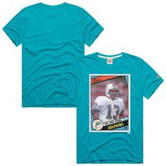 Dan Marino Miami Dolphins Homage Unisex NFL Topps Trading Card Tri-Blend T-Shirt - Aqua outlet