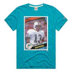 Dan Marino Miami Dolphins Homage Unisex NFL Topps Trading Card Tri-Blend T-Shirt - Aqua outlet
