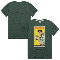 Joe Namath New York Jets Homage Unisex NFL Topps Trading Card Tri-Blend T-Shirt - Green sale