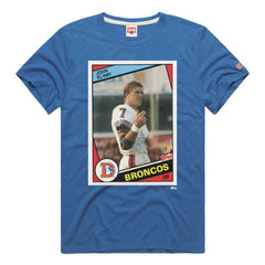 John Elway Denver Broncos Homage Unisex NFL Topps Trading Card Tri-Blend T-Shirt - Royal for sale