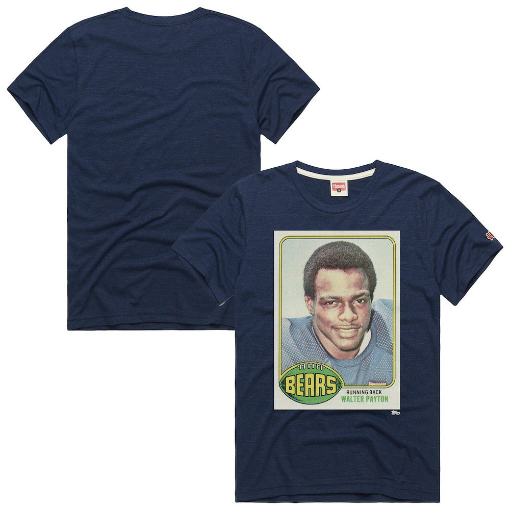 Walter Payton Chicago Bears Homage Unisex NFL Topps Trading Card Tri-Blend T-Shirt - Navy online