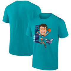 Kon Knueppel Charlotte Hornets Caricature T-Shirt - Teal shop