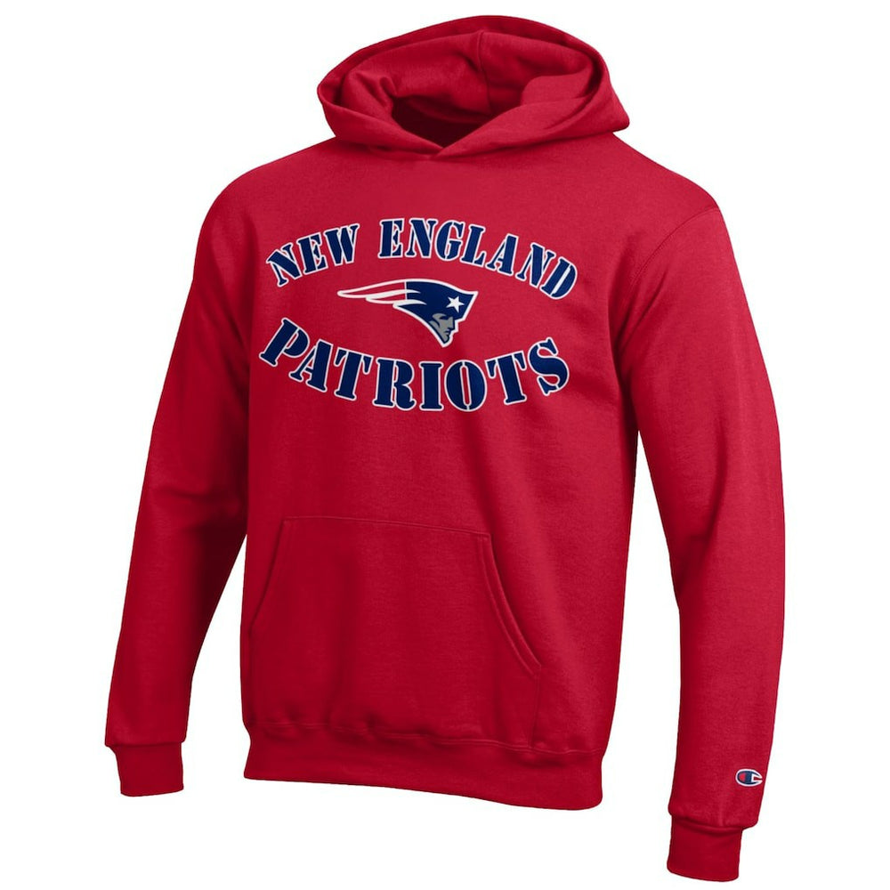 New England Patriots Champion Youth Powerblend Fleece Hoodie - Red on sale