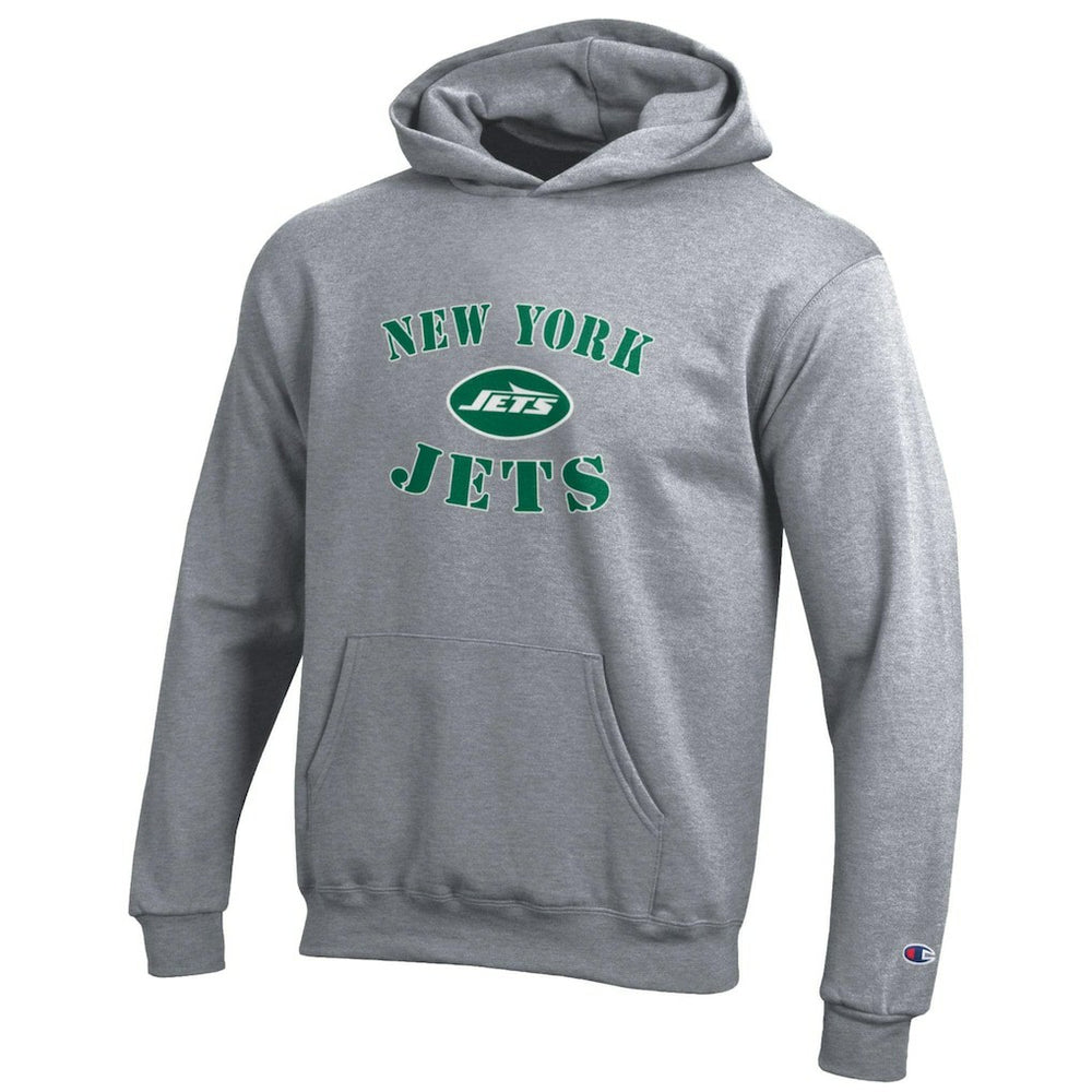 New York Jets Champion Youth Powerblend Fleece Hoodie - Gray discount
