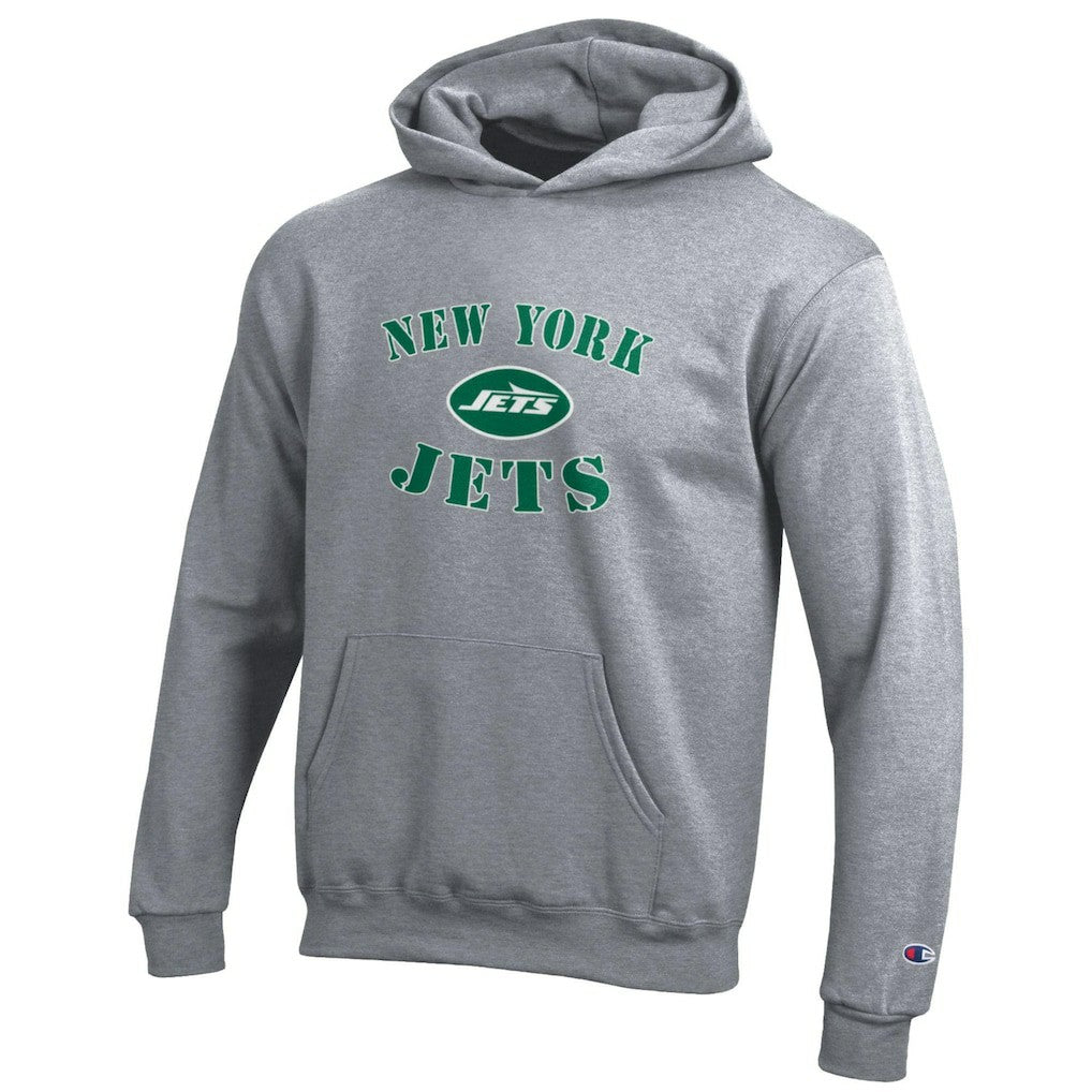 New York Jets Champion Youth Powerblend Fleece Hoodie - Gray discount