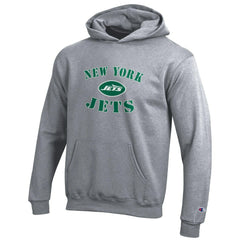 New York Jets Champion Youth Powerblend Fleece Hoodie - Gray discount