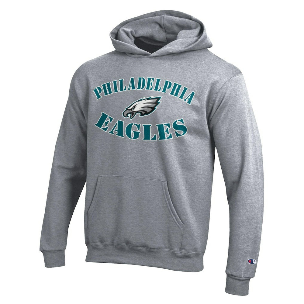 Philadelphia Eagles Champion Youth Powerblend Fleece Hoodie - Gray sale