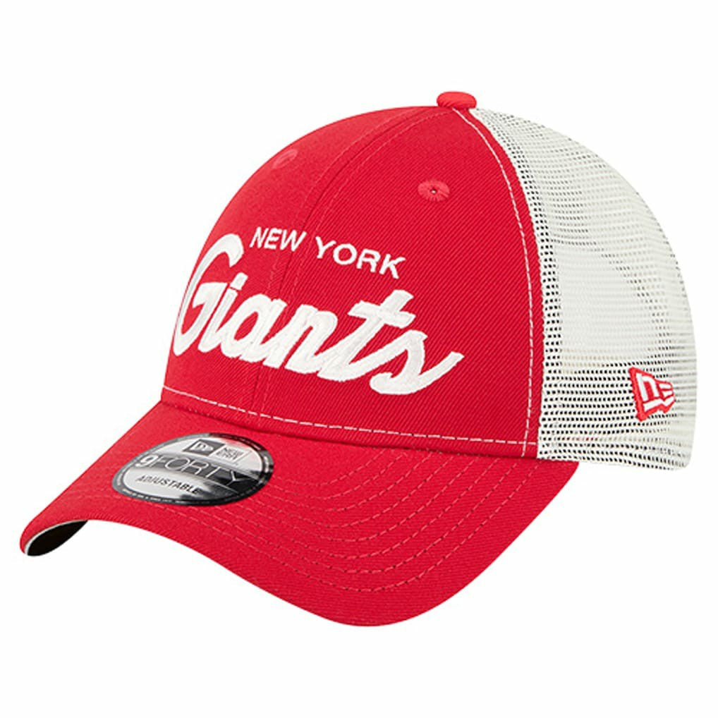New York Giants New Era Apple Trucker 9FORTY Adjustable Hat - Red on sale
