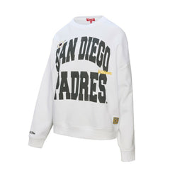San Diego Padres Women's Oversized Cooperstown Sweatshirt - White | Mitchell & Ness