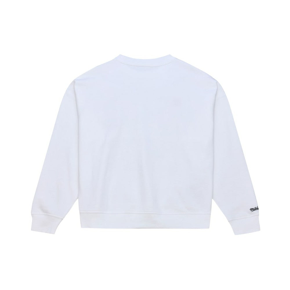 Atlanta Braves Women's Oversized Cooperstown Sweatshirt - White | Mitchell & Ness