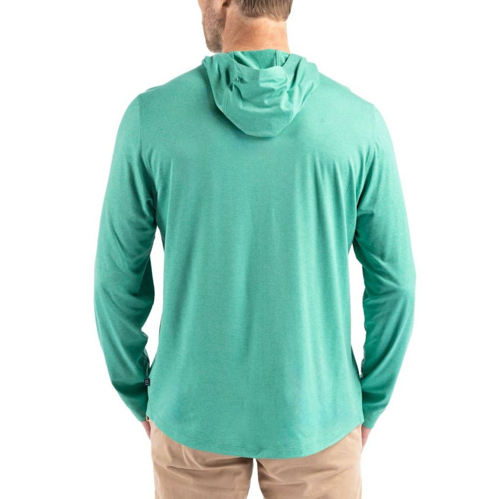 Philadelphia Eagles Cutter & Buck Coastline Epic Comfort Eco Recycled Long Sleeve Hoodie T-Shirt - Kelly Green cheap