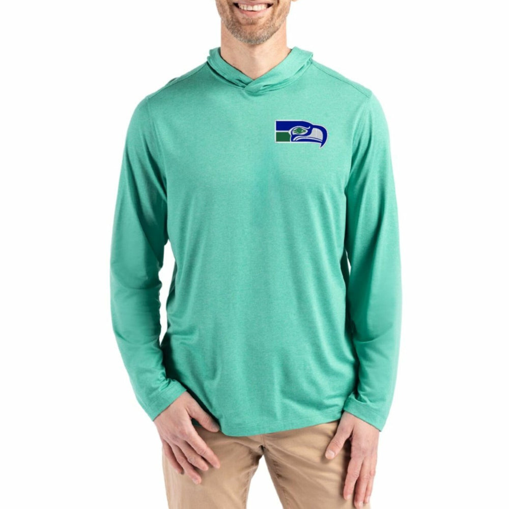Seattle Seahawks Cutter & Buck Coastline Epic Comfort Eco Recycled Long Sleeve Hoodie T-Shirt - Kelly Green discount