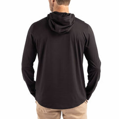Detroit Lions Cutter & Buck Coastline Epic Comfort Eco Recycled Long Sleeve Hoodie T-Shirt - Black sale