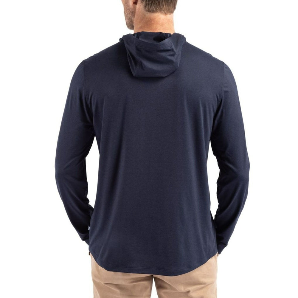 Chicago Bears Cutter & Buck Americana Coastline Epic Comfort Eco Recycled Long Sleeve Hoodie T-Shirt - Navy outlet