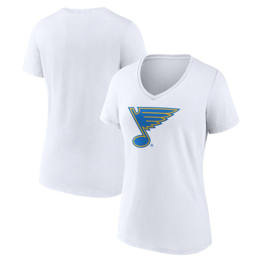 St. Louis Blues Women's Essential V-Neck T-Shirt White