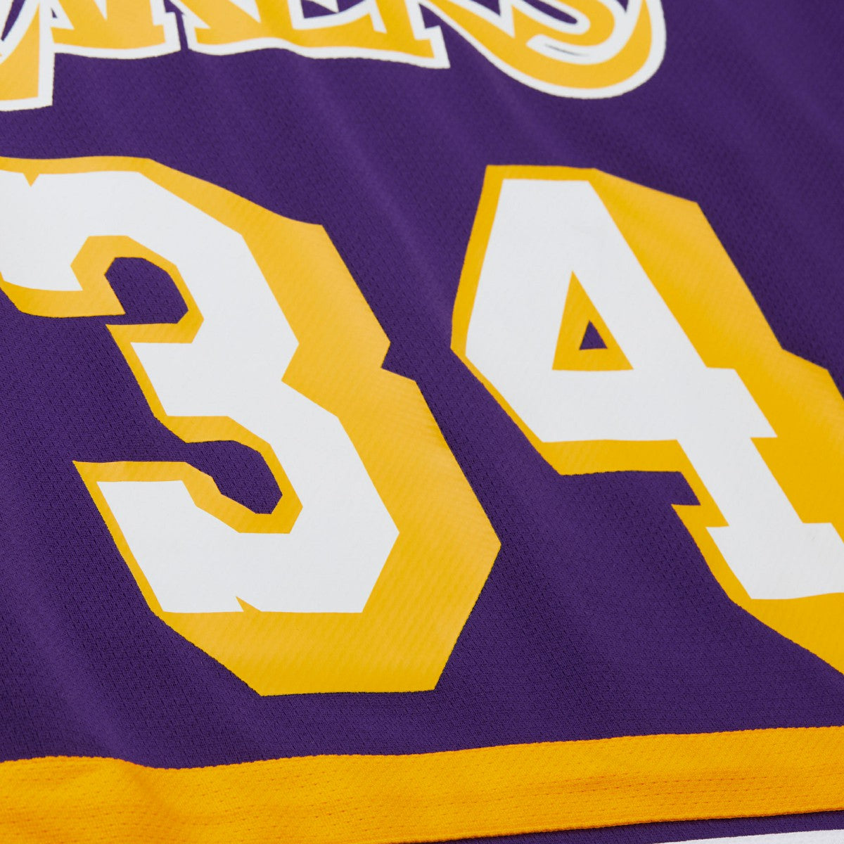 Shaquille O'Neal Los Angeles Lakers Unisex Maxxed Out Fashion Hockey Jersey - Purple | Mitchell & Ness discount