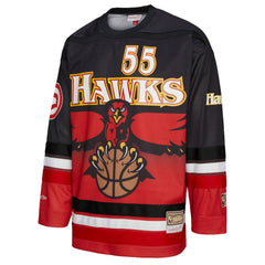 Dikembe Mutombo Atlanta Hawks Unisex Maxxed Out Fashion Hockey Jersey - Red | Mitchell & Ness cheap