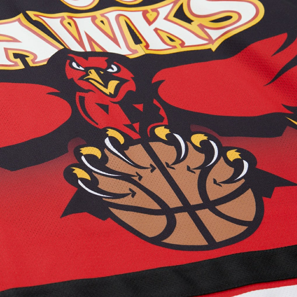 Dikembe Mutombo Atlanta Hawks Unisex Maxxed Out Fashion Hockey Jersey - Red | Mitchell & Ness cheap