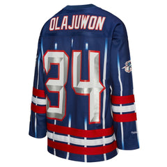 Hakeem Olajuwon Houston Rockets Unisex Maxxed Out Fashion Hockey Jersey - Navy | Mitchell & Ness for sale