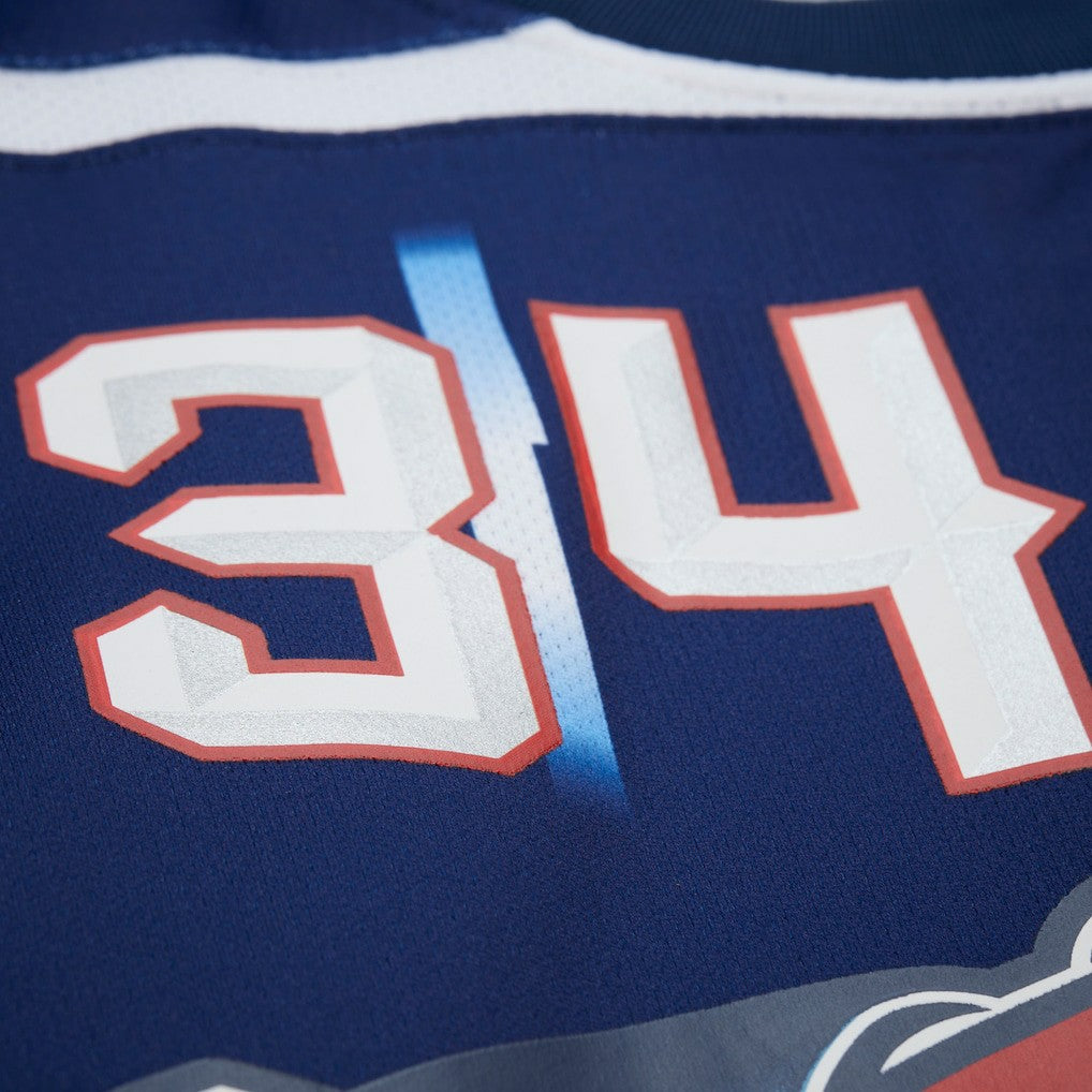 Hakeem Olajuwon Houston Rockets Unisex Maxxed Out Fashion Hockey Jersey - Navy | Mitchell & Ness for sale